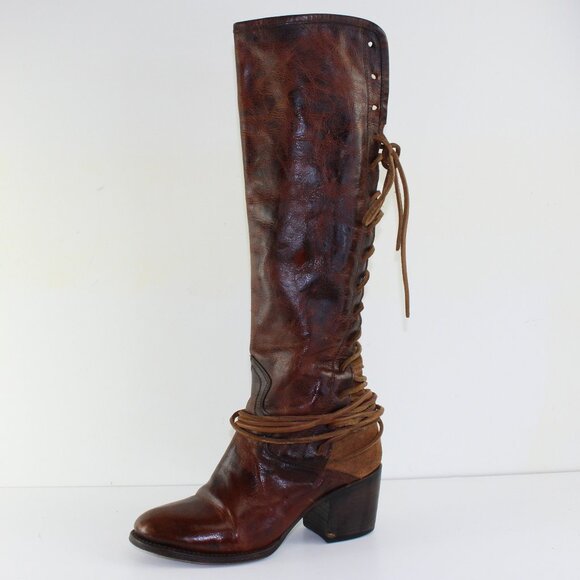 Freebird Steven Coal Brown Leather Tall High Boots (8 US) - Picture 6 of 13